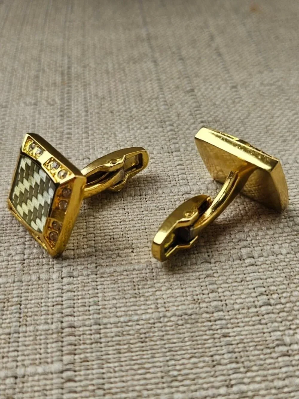 Father Day Gift Men Cuff Links Gold Tone Fashion Jewelry Dress Shirt Cuff Stud
